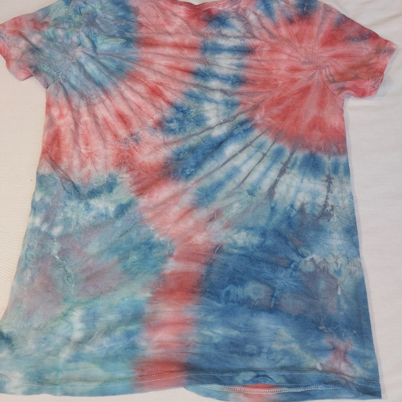 Ecko Unltd Pink Blue Tie Dye Short Sleeve V Neck T-Shirt, Medium - Picture 9 of 9